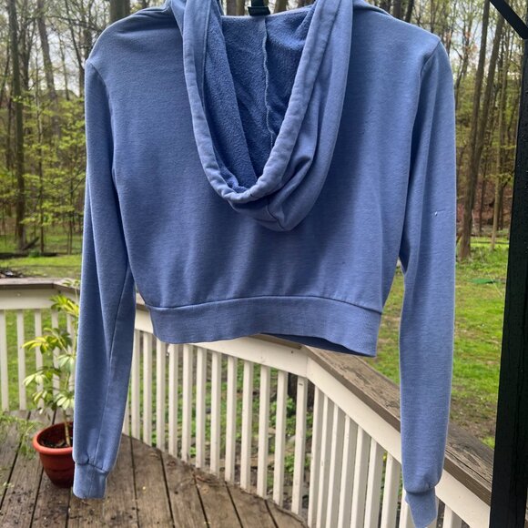 Wild Fable Blue Cropped Zip-Up Hoodie XS - Picture 2 of 4